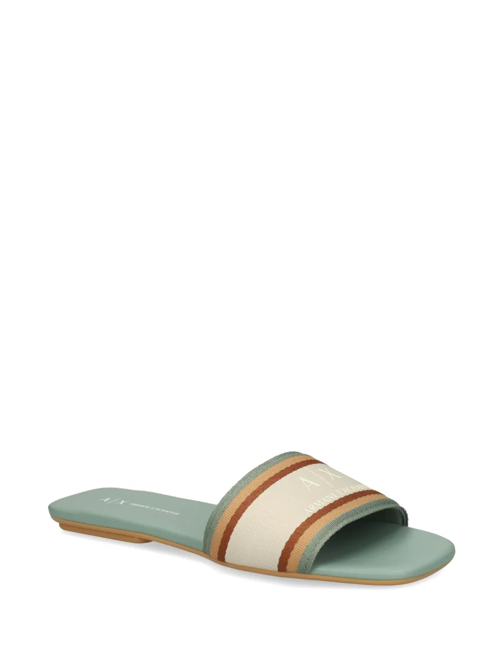 ARMANI EXCHANGE STRIPED SLIDES