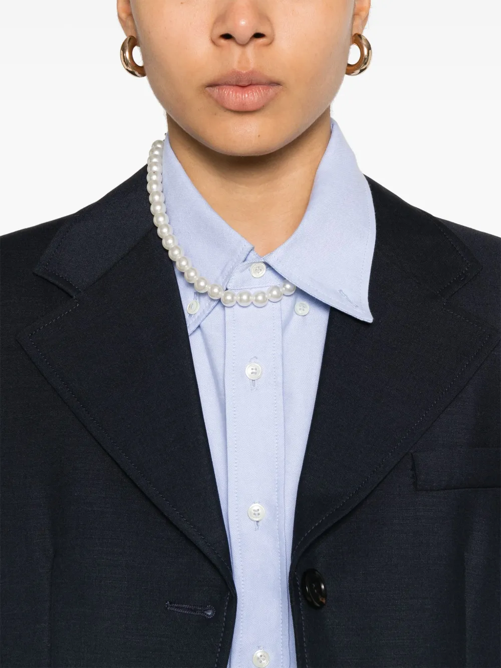 Miu Blazer met logo applicatie Blauw