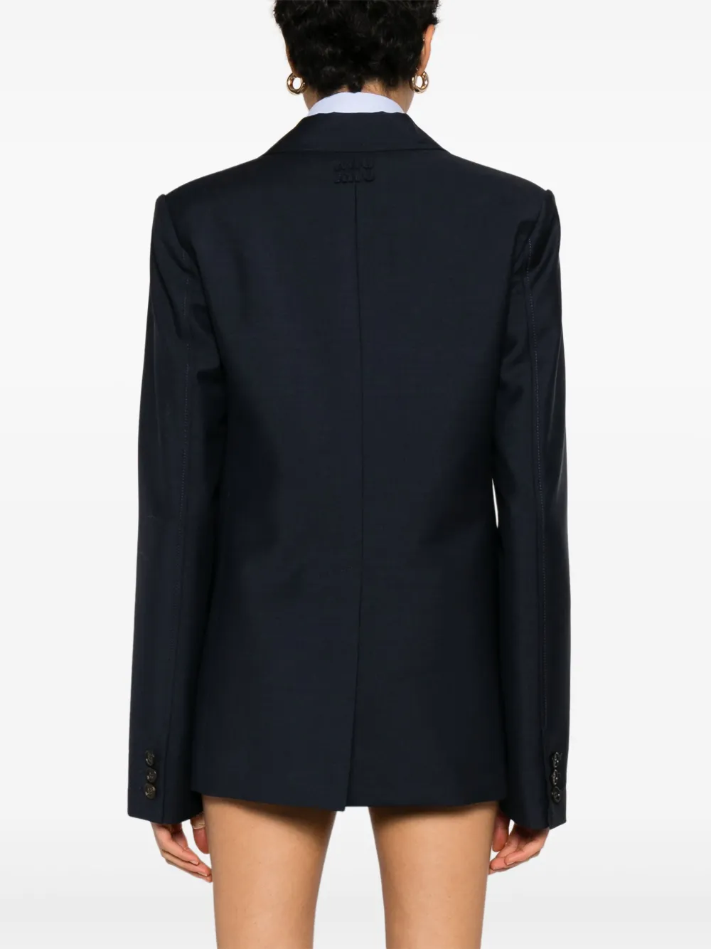 Miu Blazer met logo applicatie Blauw