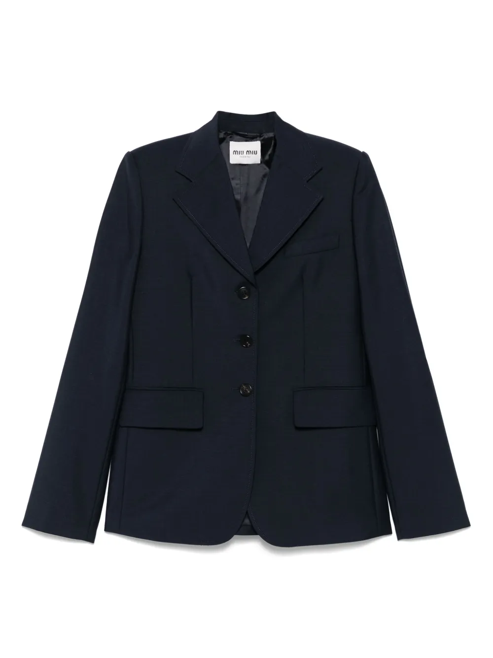 Miu Blazer met logo applicatie Blauw