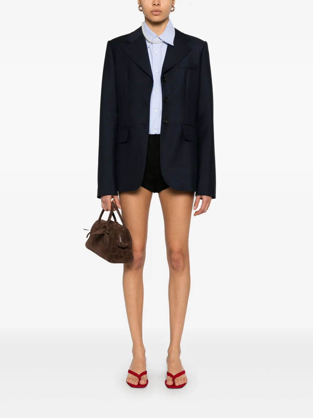 Miu Miu blazer med logotypapplikation | Kavajer | Image 2