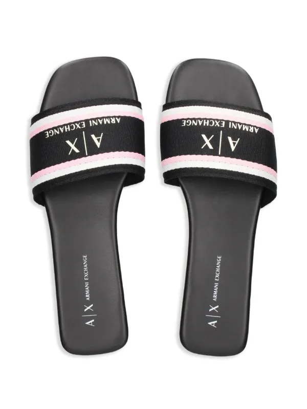 Armani Exchange ビーチサンダル XUP001 ブラック US8 ARMANI EXCHANGE サンダル 「A|X アルマーニ エクスチェンジ