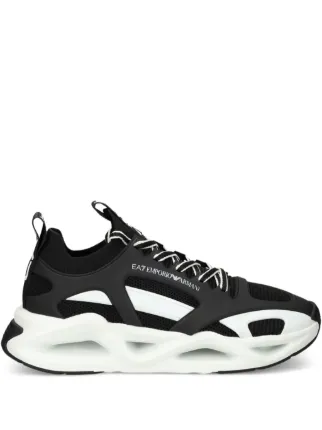 Ea7 Emporio Armani Infinity Cage Sneakers | Black | FARFETCH