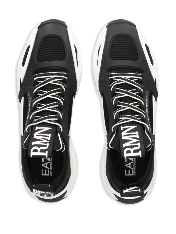 Ea7 Emporio Armani Infinity Cage Sneakers | Black | FARFETCH