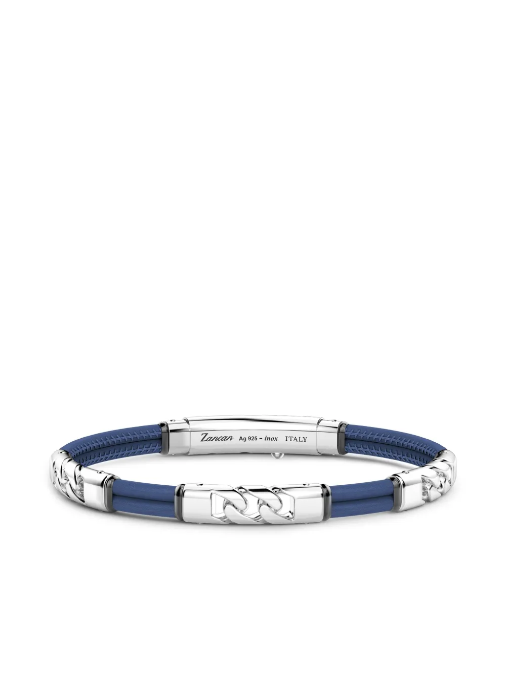 Zancan pulsera con logo grabado | plateado | Image 1