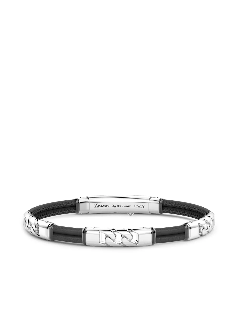 Zancan pulsera con logo grabado | plateado | Image 1