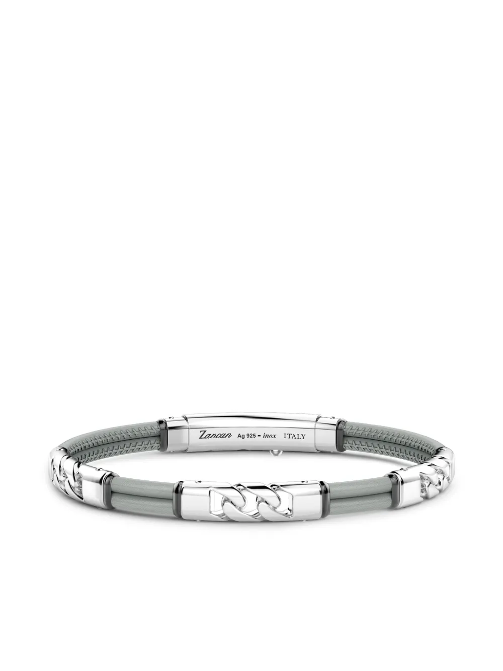 Zancan pulsera con logo grabado | plateado | Image 1