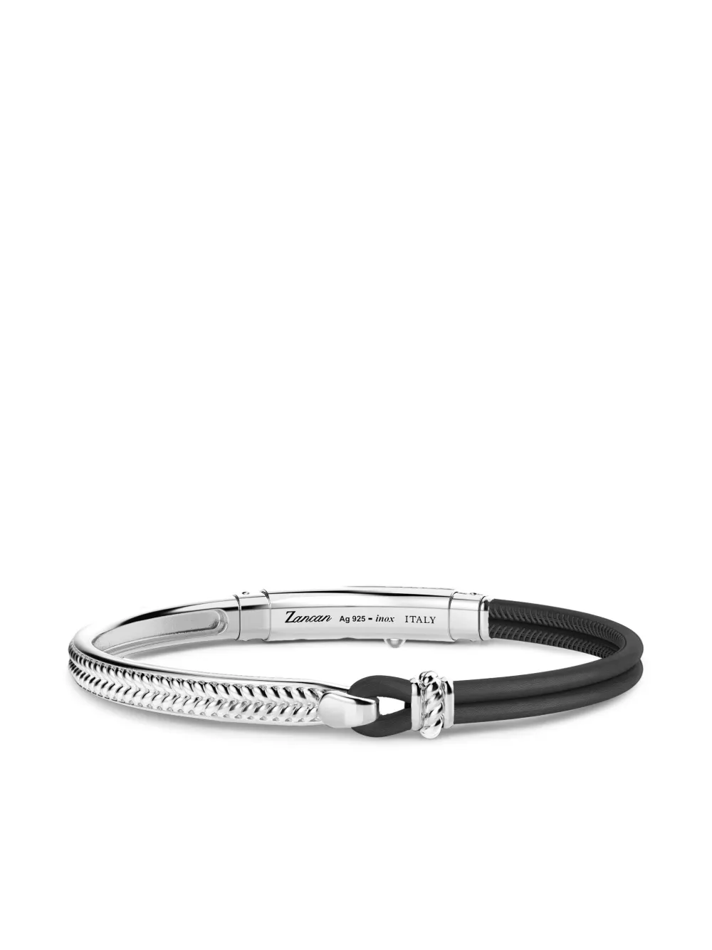 Zancan engraved-logo bracelet | Silver | Image 1