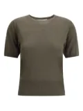 extreme cashmere logo-tag T-shirt - Green