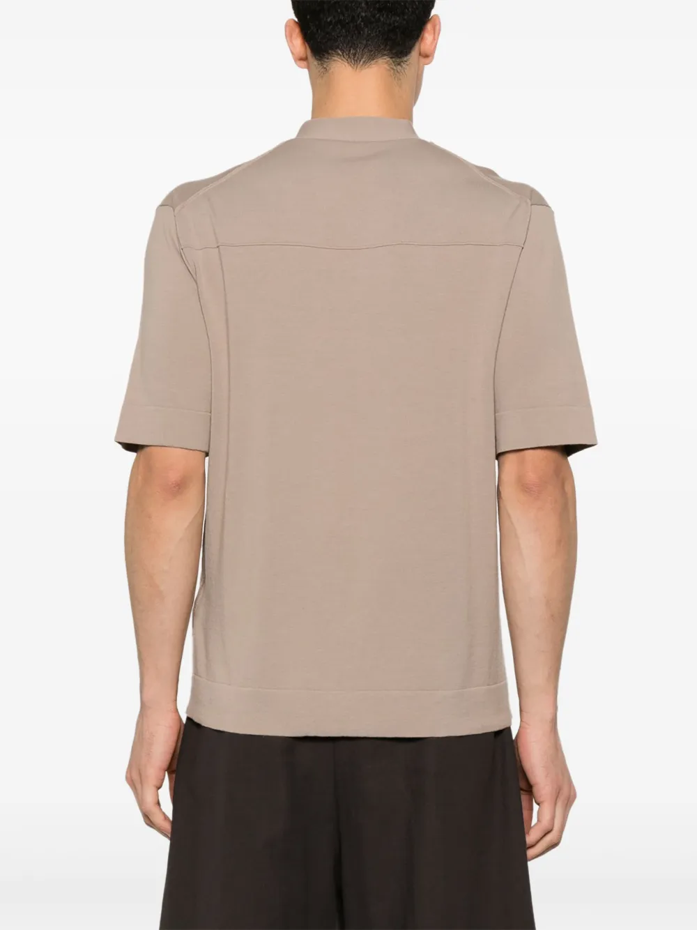 Paolo Pecora Katoenen vest met korte mouwen Beige