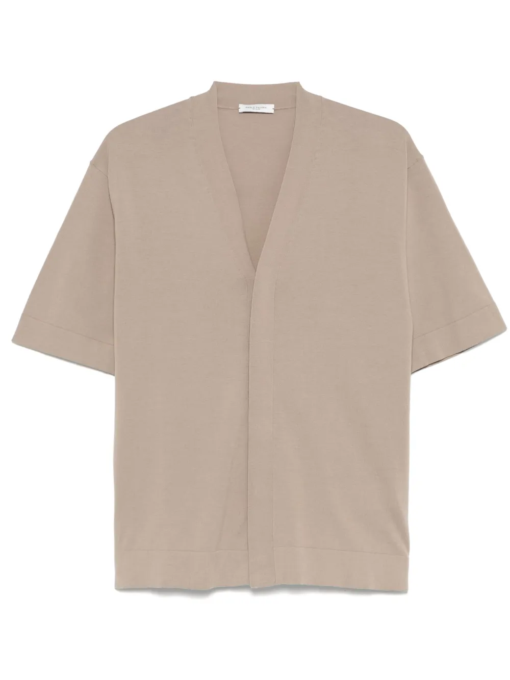 Paolo Pecora cotton short-sleeve cardigan | Neutrals | Image 1