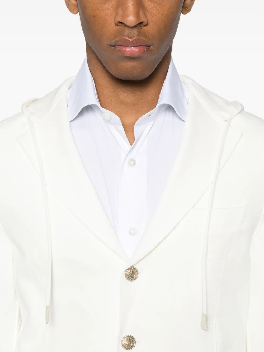 Eleventy Blazer met capuchon Wit