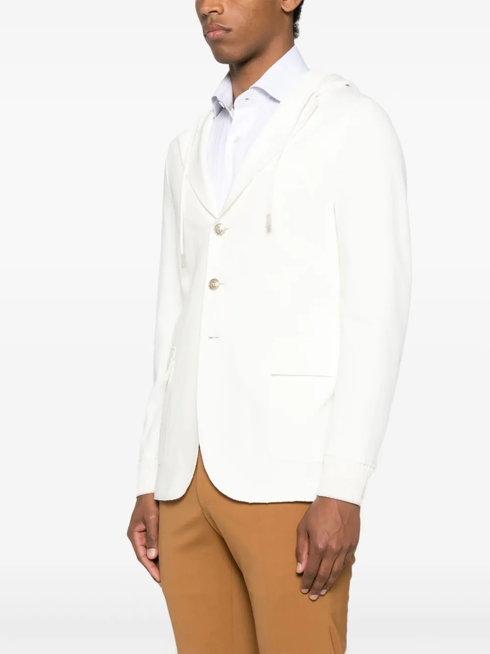 Eleventy Blazer met capuchon Wit