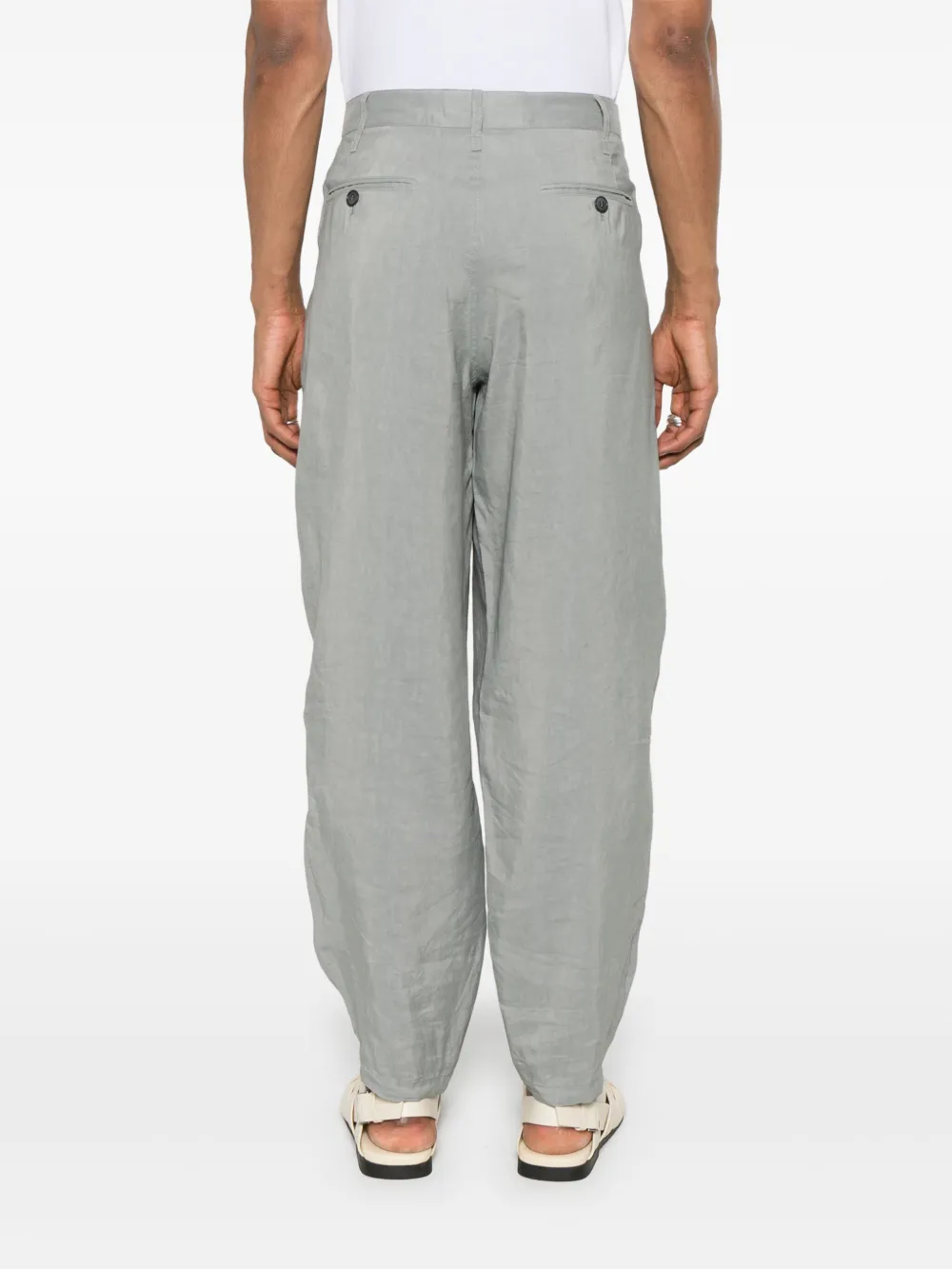 Giorgio Armani Broek met geplooid detail Grijs