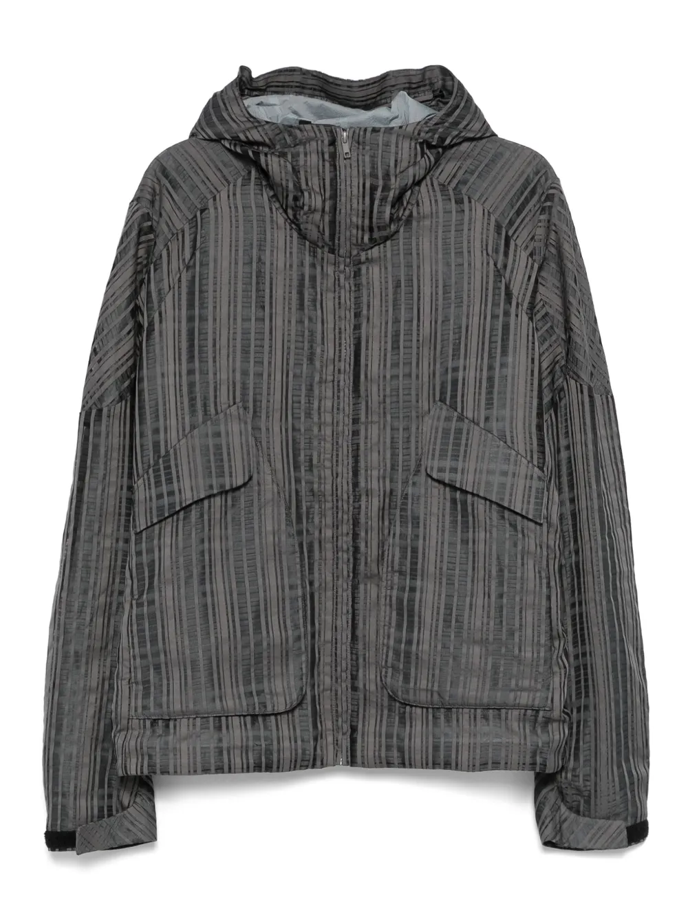 _J.L-A.L_  striped padded jacket | Grey | Image 1