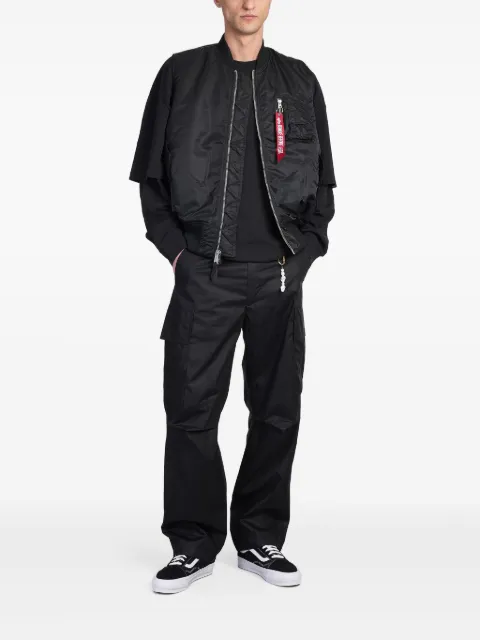 Alpha Industries logo-strap bomber jacket 