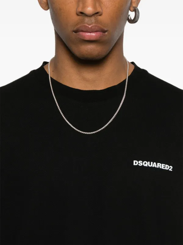 Tシャツ・カットソー Dsquared2 Rubber Logo T-Shirt In Black Cotton DSQUARED2 Rubber Logo T-shirt | Black | FARFETCH