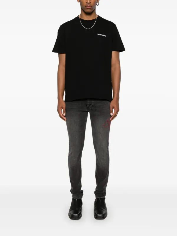 Tシャツ・カットソー D SQUARED2 COTTON \"RUBBER LOGO\" T-SHIRT DSQUARED2 Rubber Logo T-shirt, Mens Designer Cotton Shirt