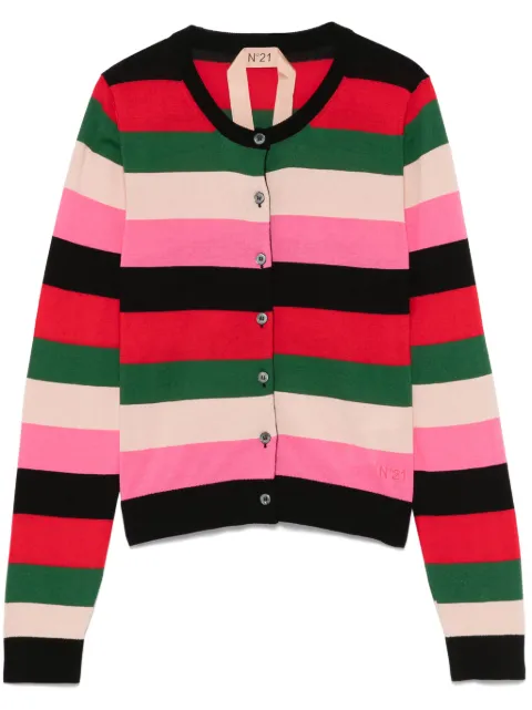 Nº21 striped cardigan