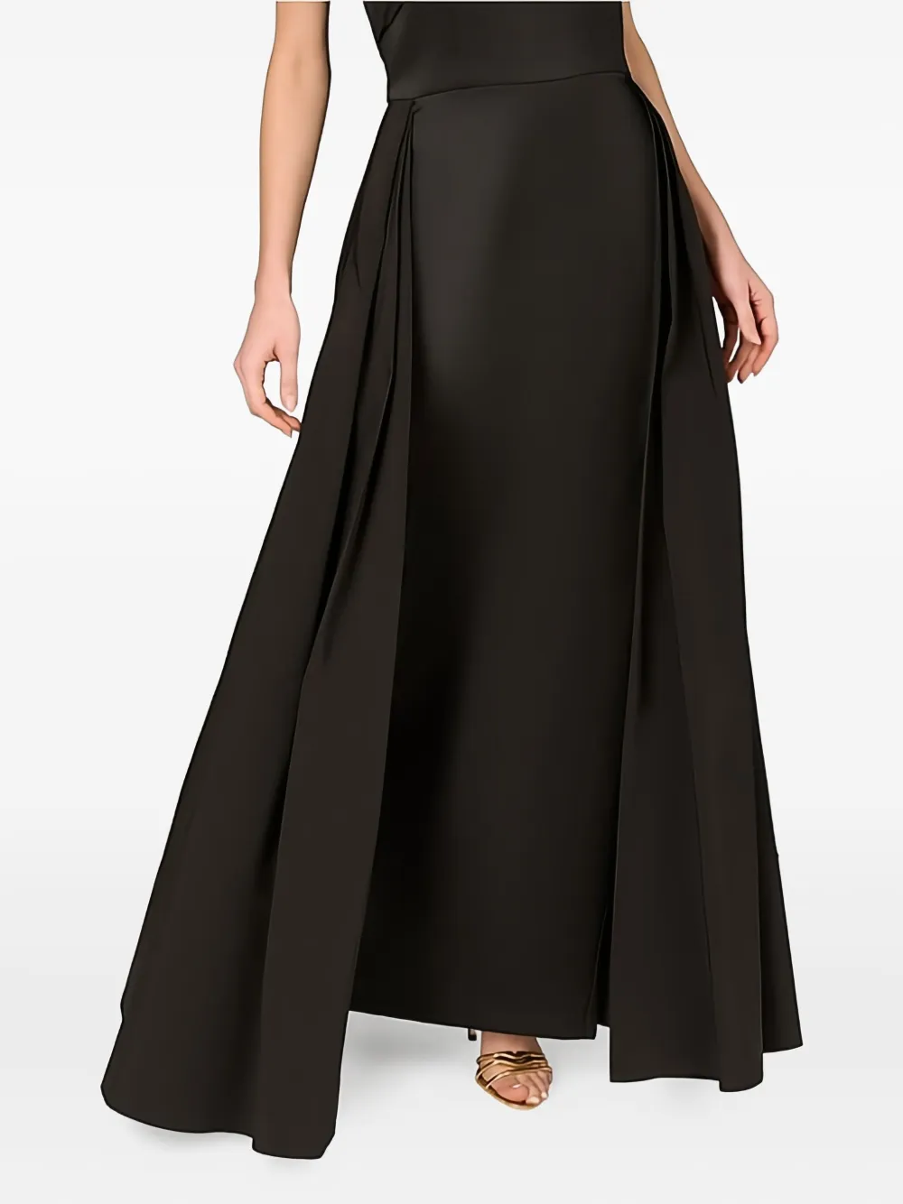 Aidan Mattox halterneck pleated dress | Black | Image 1