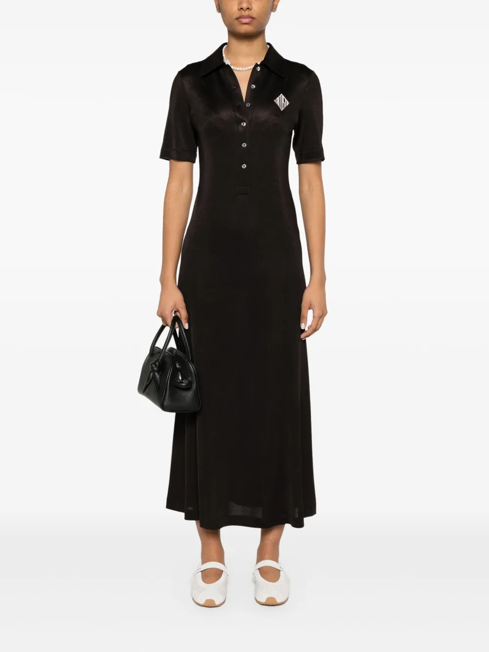 Lacoste Jurk met mesh - Zwart