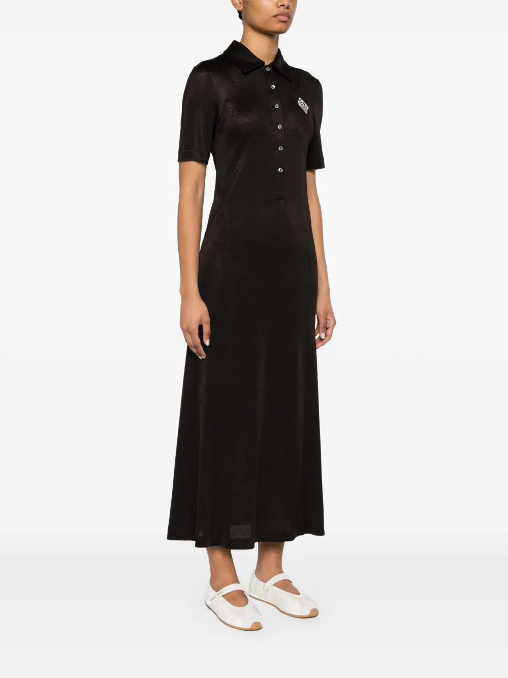 Shop Lacoste Mesh Midi Dress