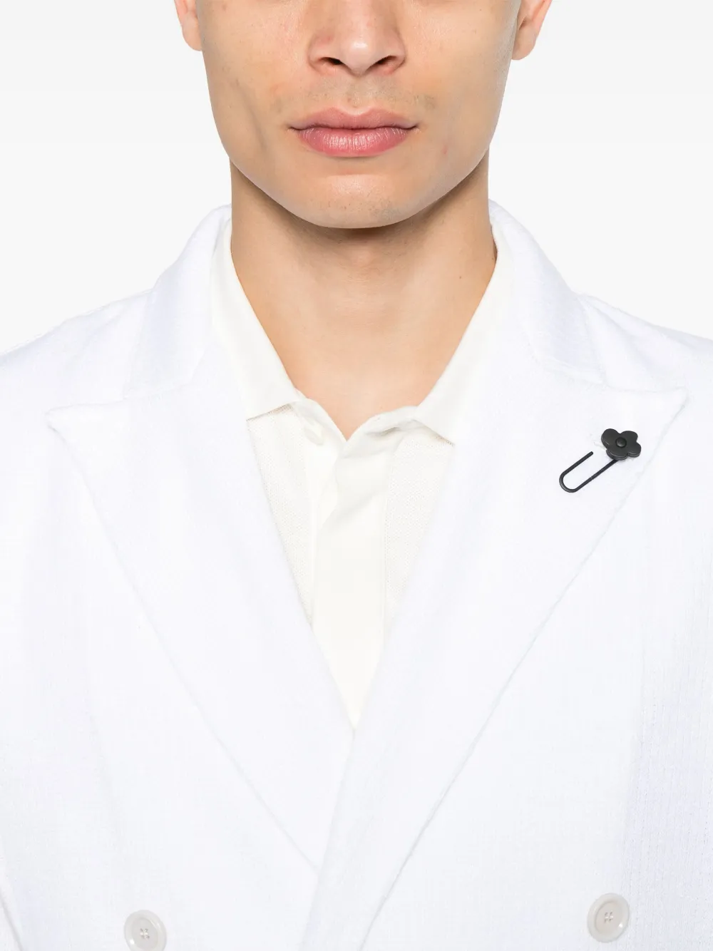 Lardini Blazer met dubbele rij knopen Wit