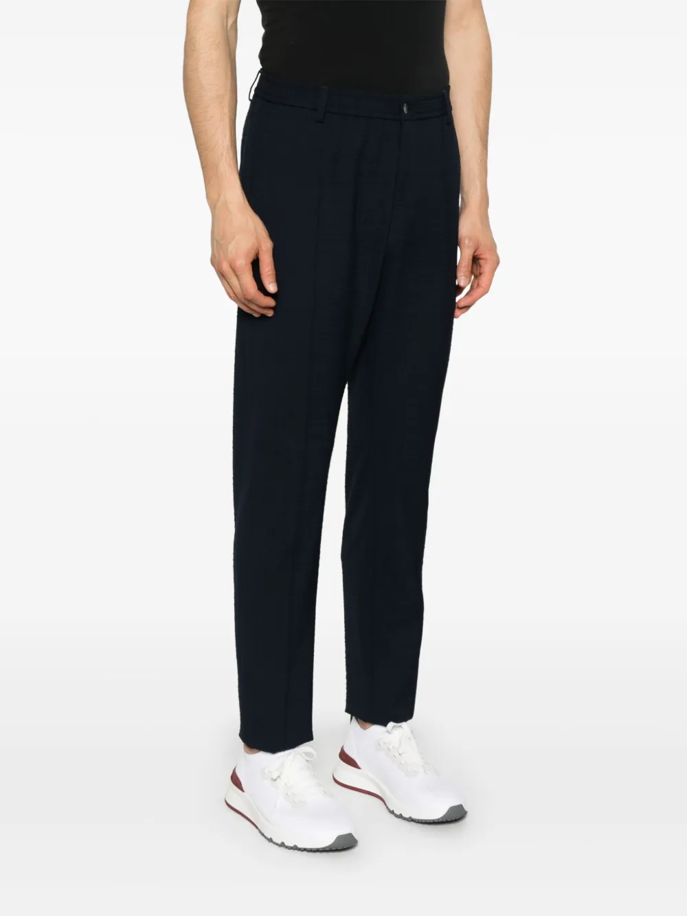 Emporio Armani Broek met afwerking Blauw