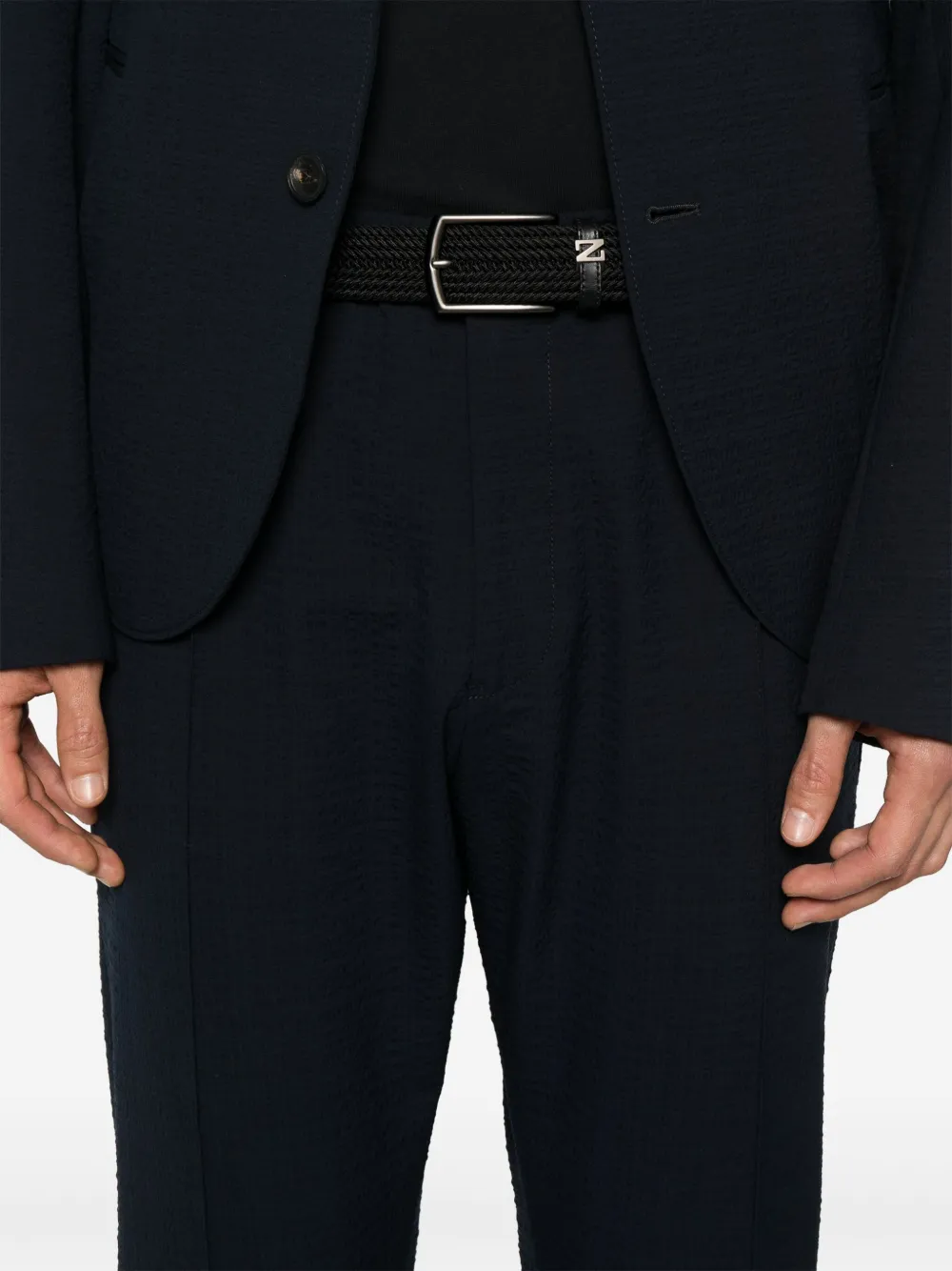 Emporio Armani Broek met afwerking Blauw