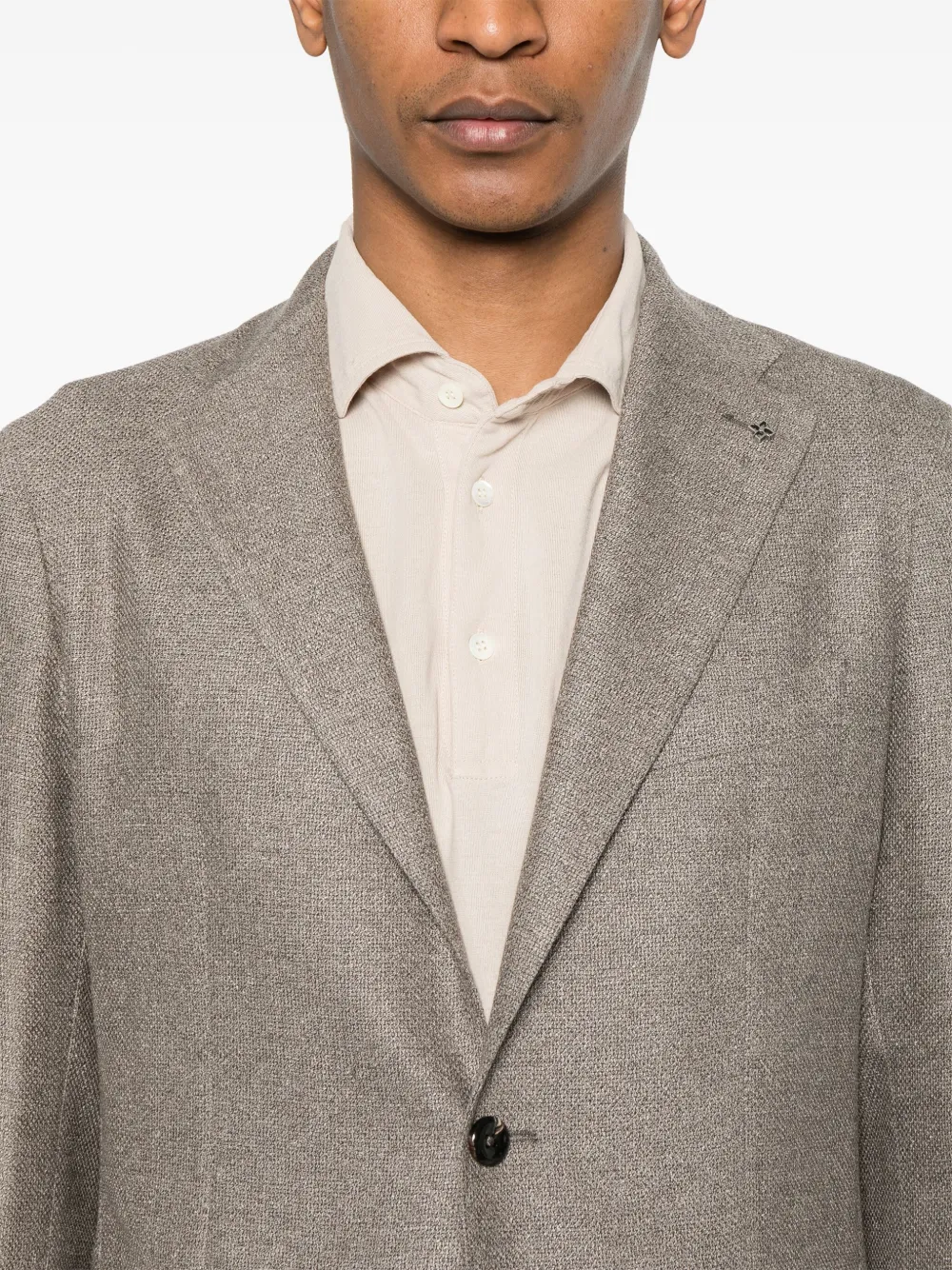 Shop Tagliatore Single-breasted Blazer In Grey
