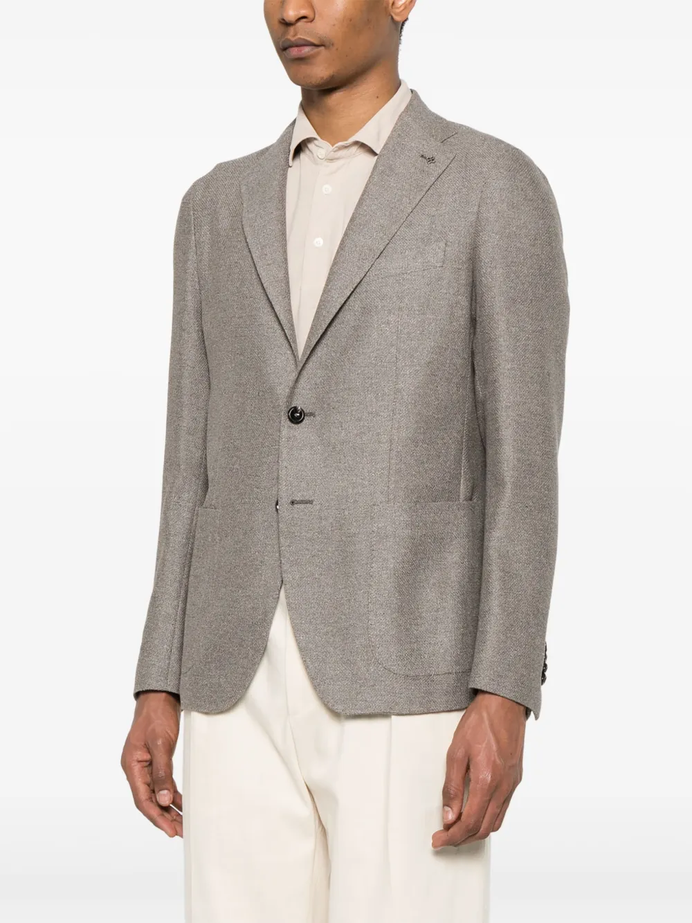 Shop Tagliatore Single-breasted Blazer In Grey
