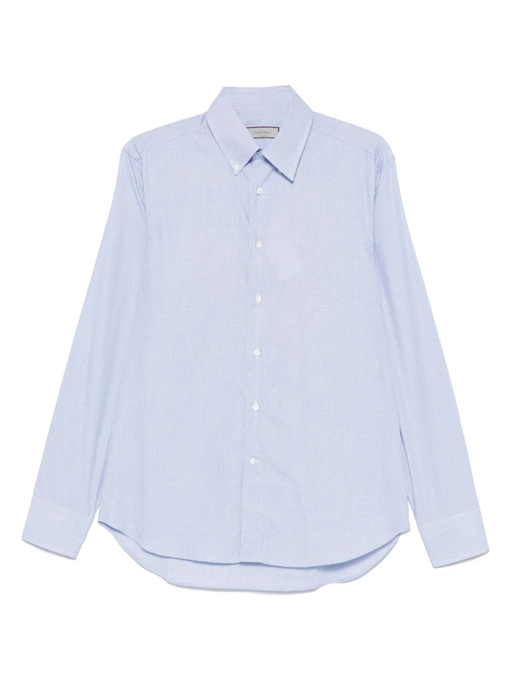 Canali mini check-pattern shirt | Blue | Image 1