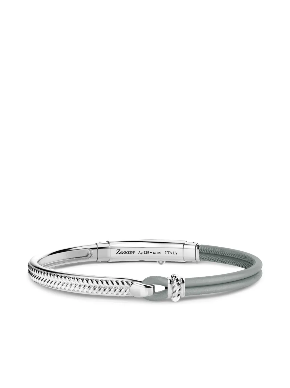 Zancan engraved-logo bracelet | Grey | Image 1