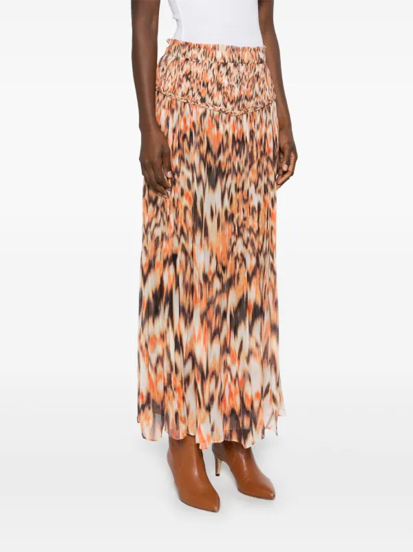 ISABEL MARANT Rolande Maxi Skirt | Orange | FARFETCH
