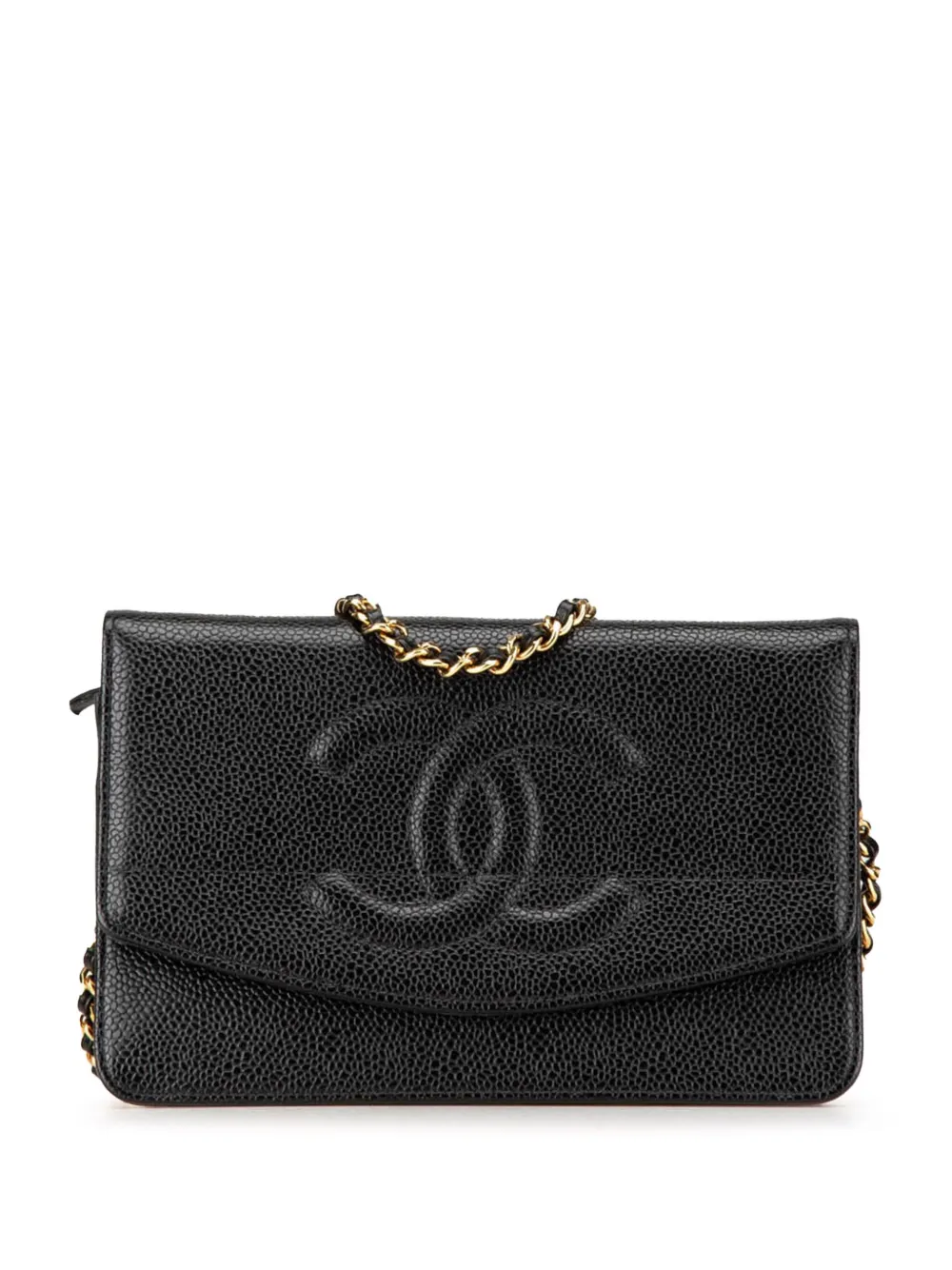 CHANEL Pre-Owned 1997-1999 CC Caviar Wallet on Chain crossbody bag | Black | Image 1