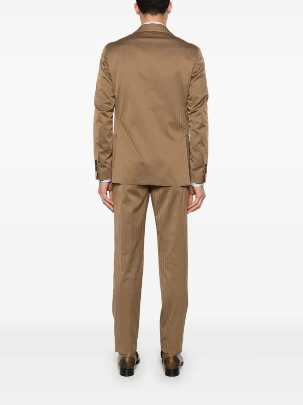 Lardini ストライプ スーツ | ブラウン | FARFETCH JP