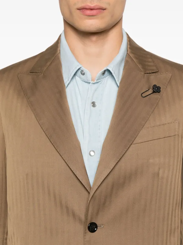 Lardini ストライプ スーツ | ブラウン | FARFETCH JP