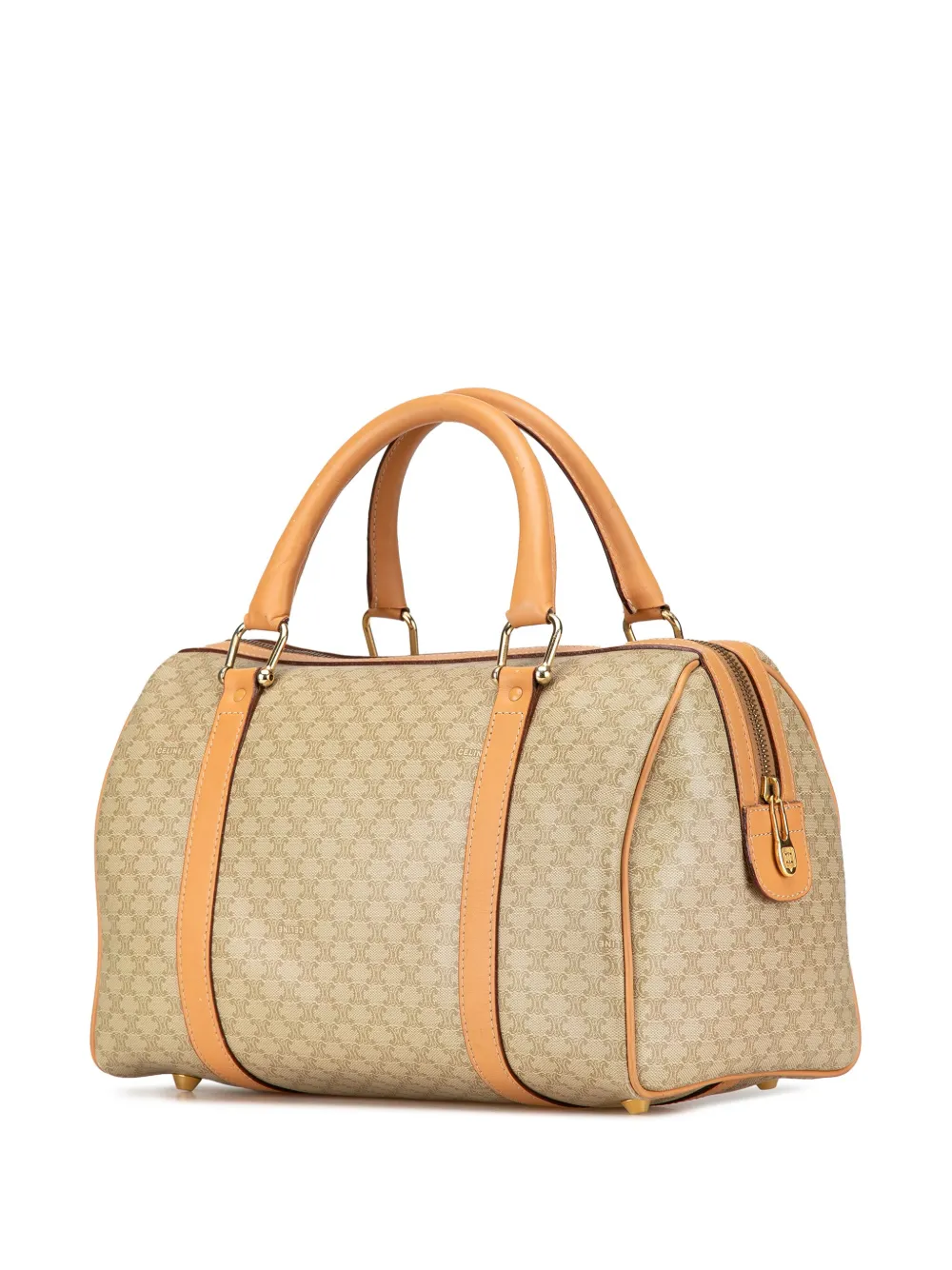 Céline Pre-Owned 2014 Macadam Coated Canvas boston bag - Bruin