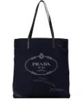 Prada Pre-Owned 2010-2024 Denim Mistolino Vitello Logo tote bag - Blue