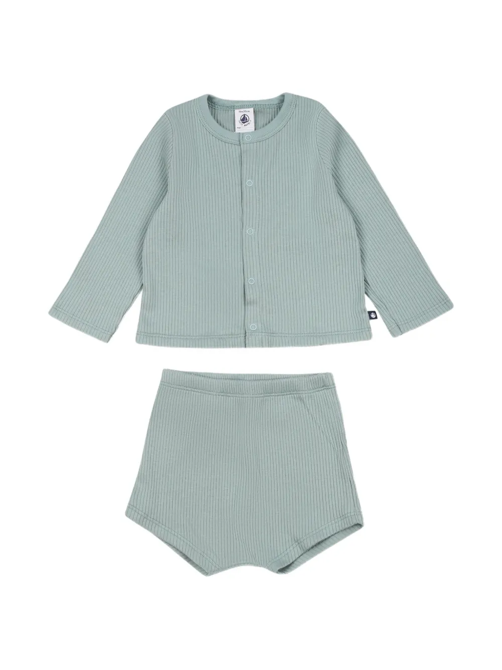 Petit Bateau Ribgebreide shorts Groen