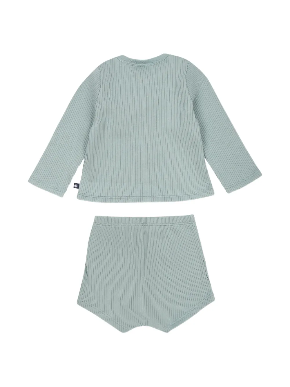 Petit Bateau Ribgebreide shorts Groen