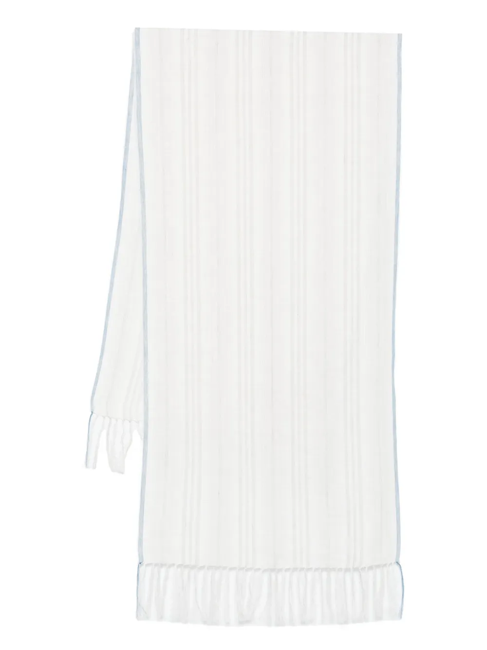 Eleventy Sciarpa a righe - Bianco