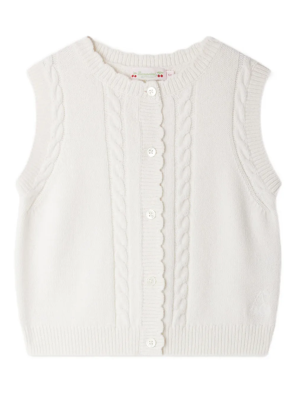 Bonpoint Mouwloos vest Wit