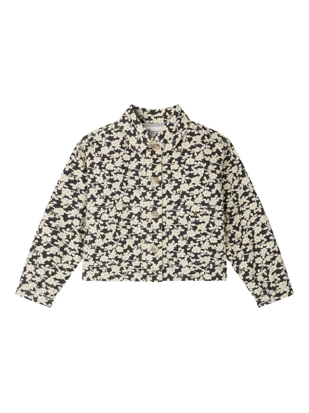 Bonpoint Jack met bloe print Zwart
