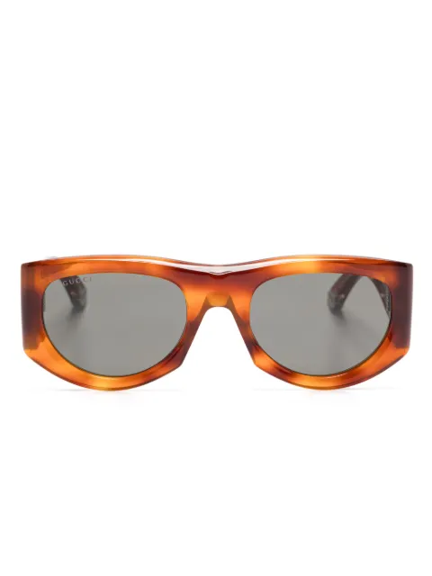Gucci lentes de sol con armazón rectangular