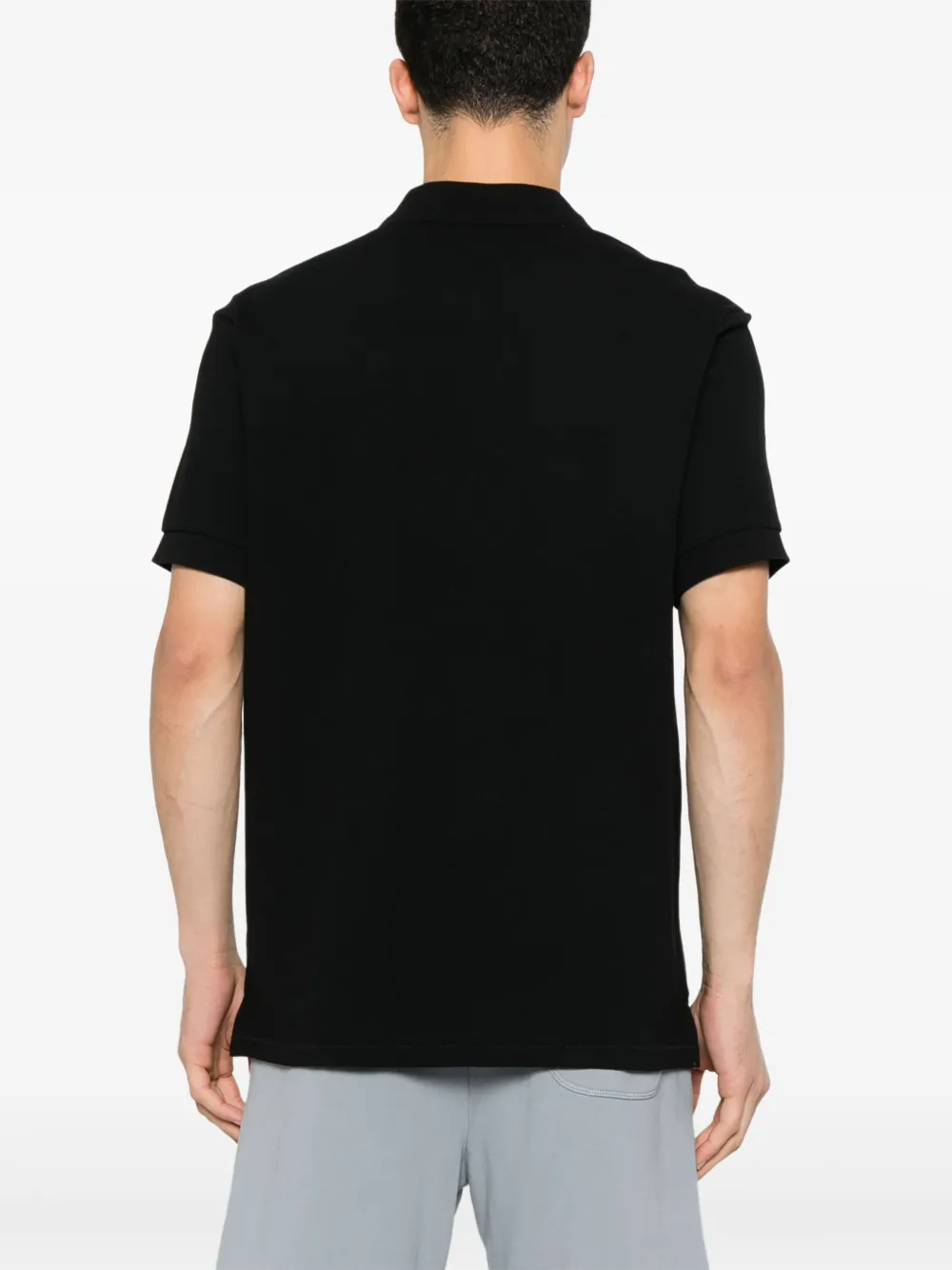 PS Paul Smith Katoenen poloshirt met zebrapatch Zwart