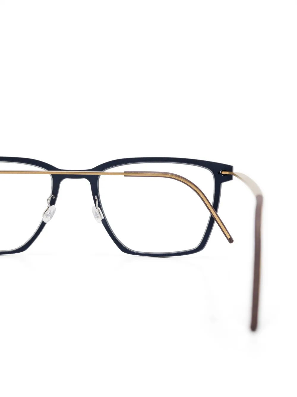 Shop Lindberg 6554 Glasses In Gold