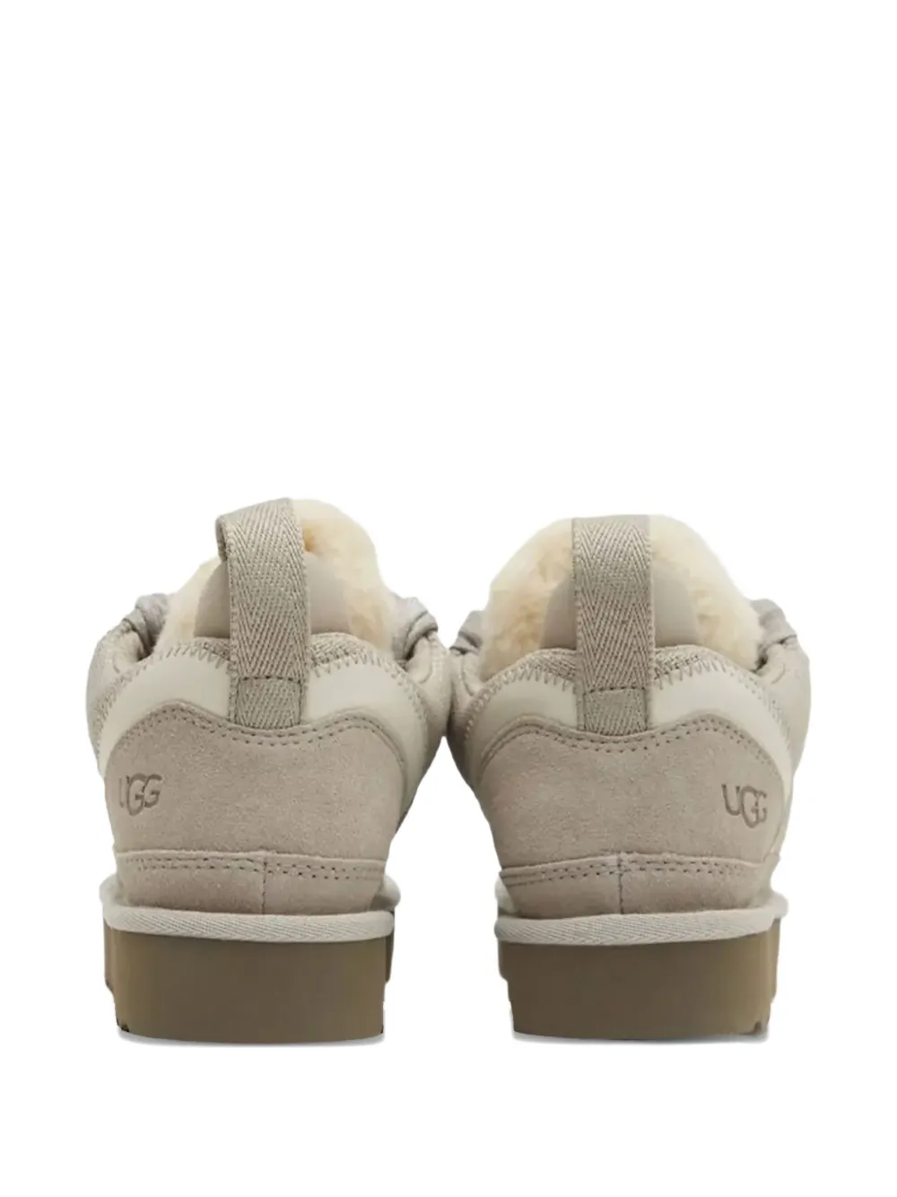 UGG Lowmel ribbon slippers met veters Beige