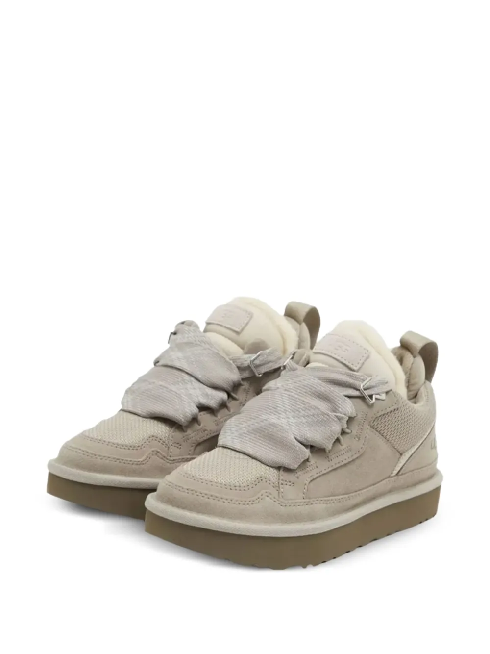 UGG Lowmel ribbon slippers met veters - Beige