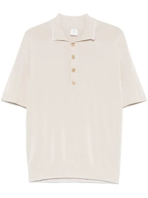 Eleventy embroidered-edge polo shirt